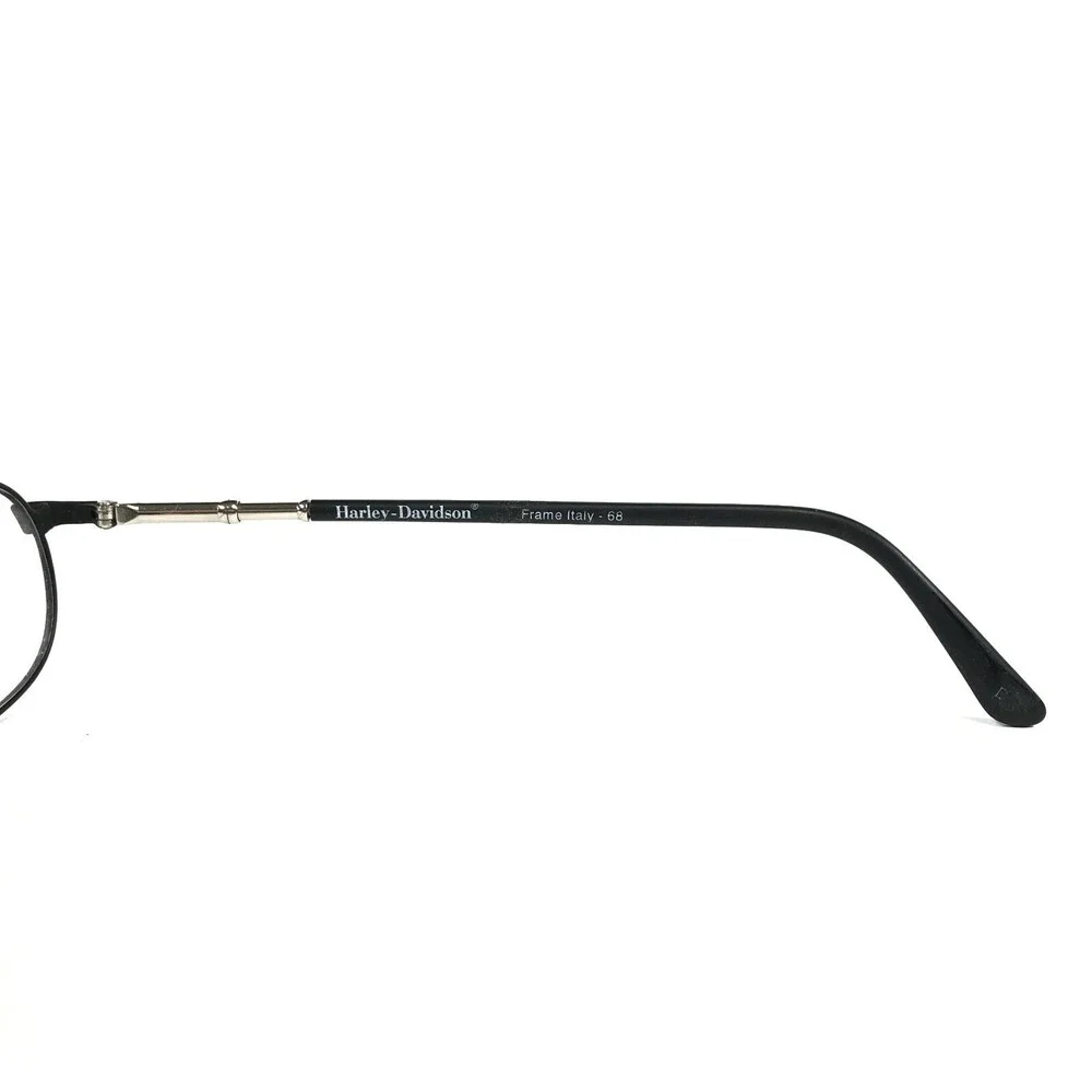 Vintage Harley Davidson Eyeglasses Frames 37 MBLK Matte Black Silver 51-20-140